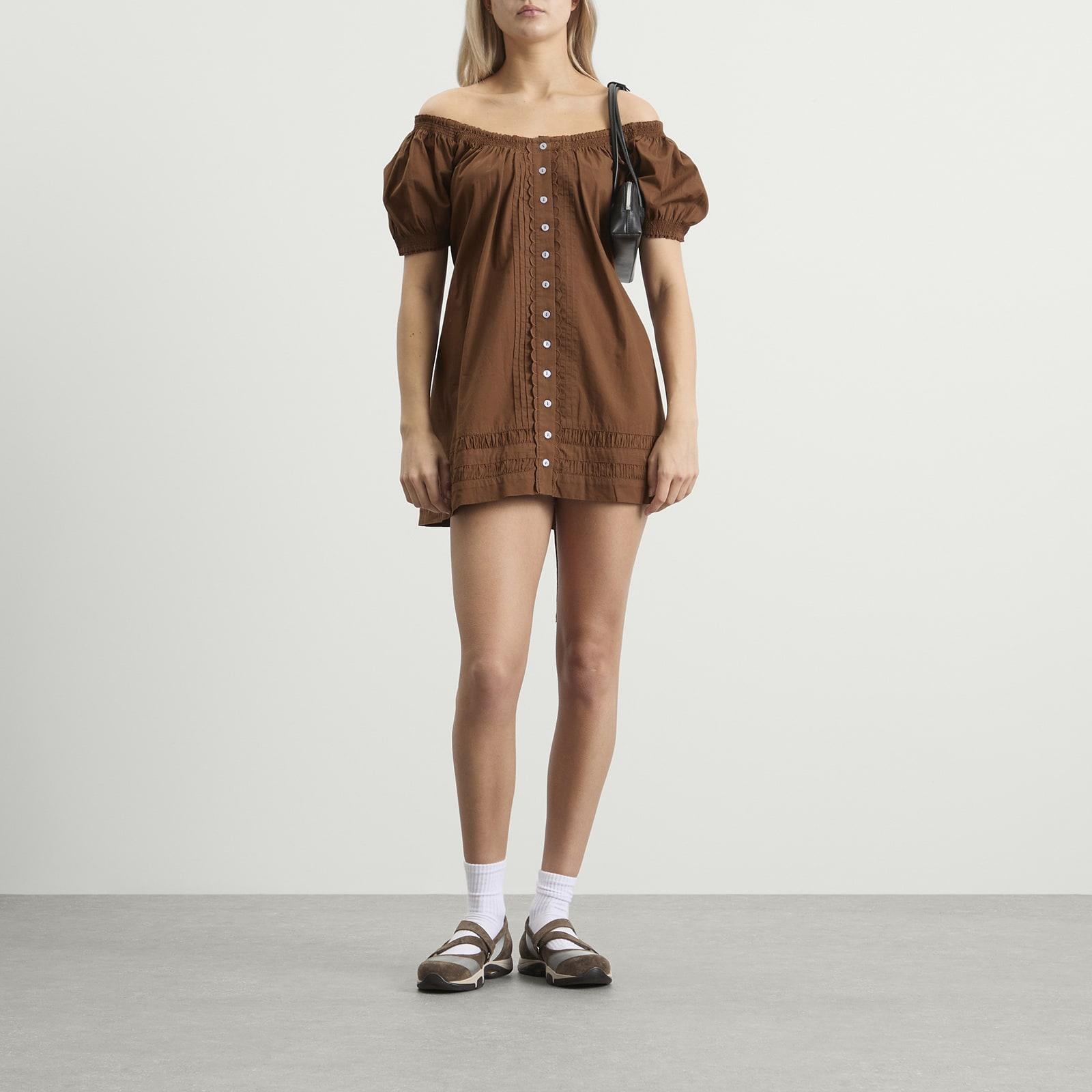 damson madder brown dress Damson Madder Jayne Dress Chocolate  Ex-voto