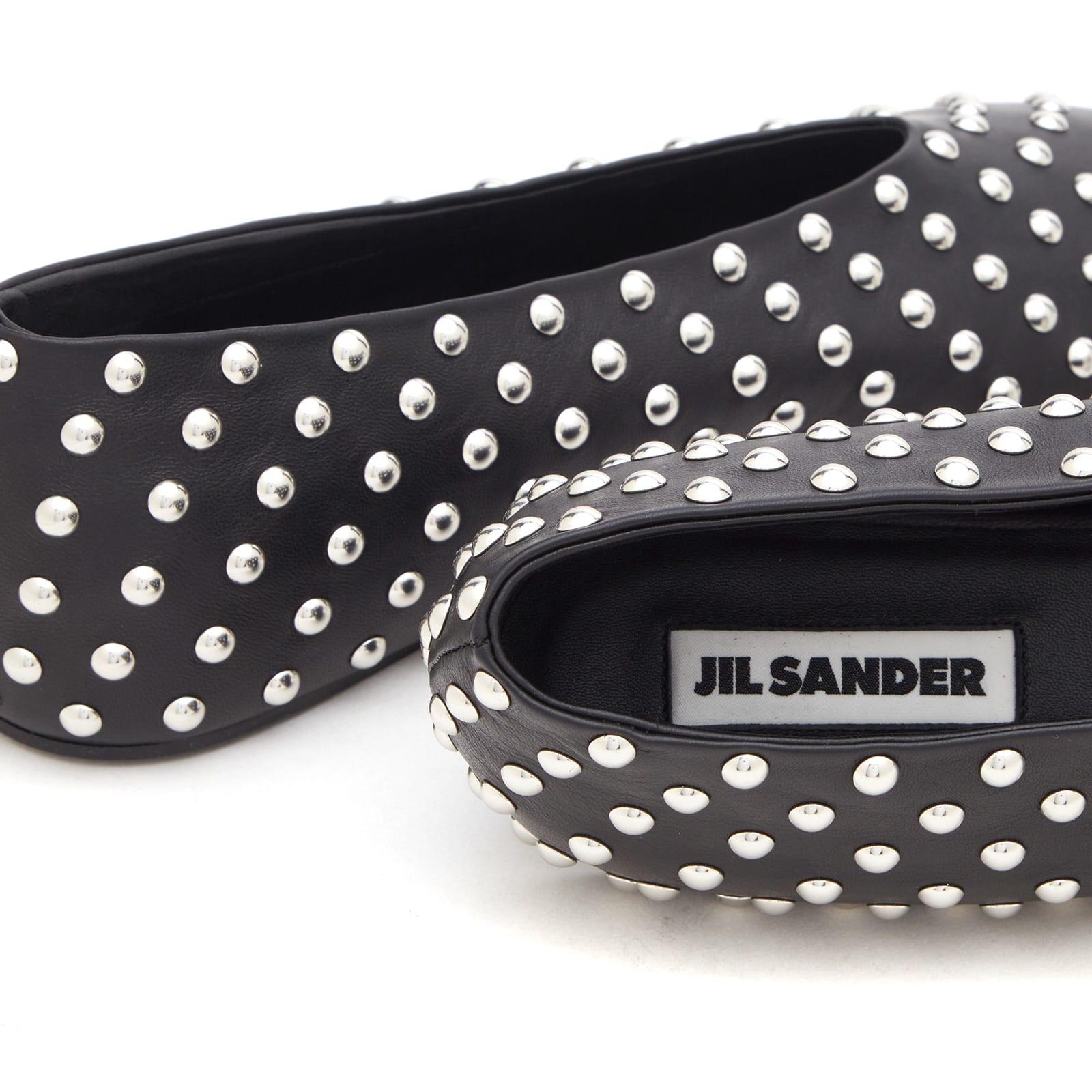 【送料関税込】Jil Sander Ballerina with All Over Studs Jil Sander Ballerina With All Over Studs in Black | Lyst