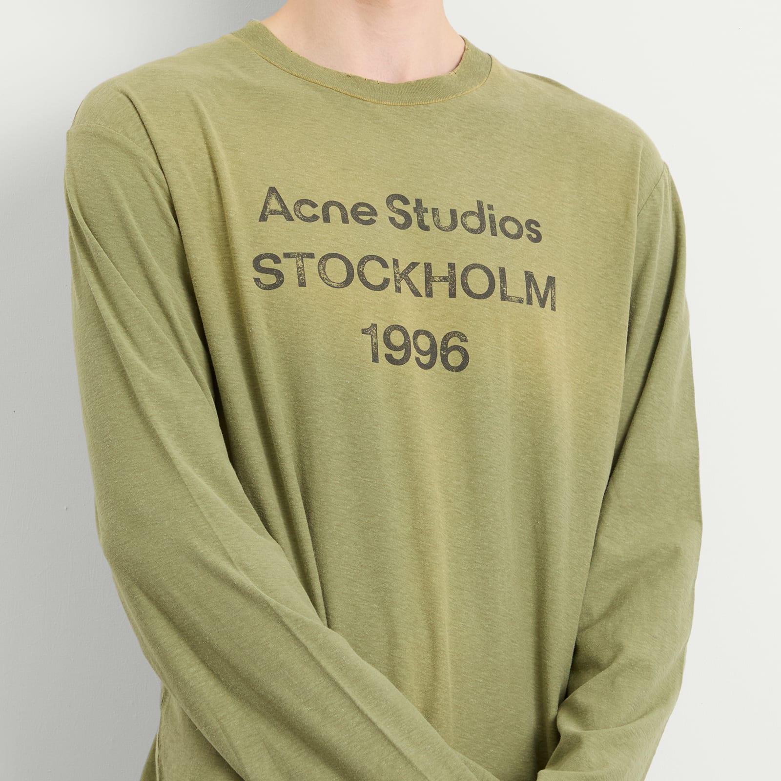 Acne Studios Edden U 1996 Long Sleeve T-Shirt in Green for Men