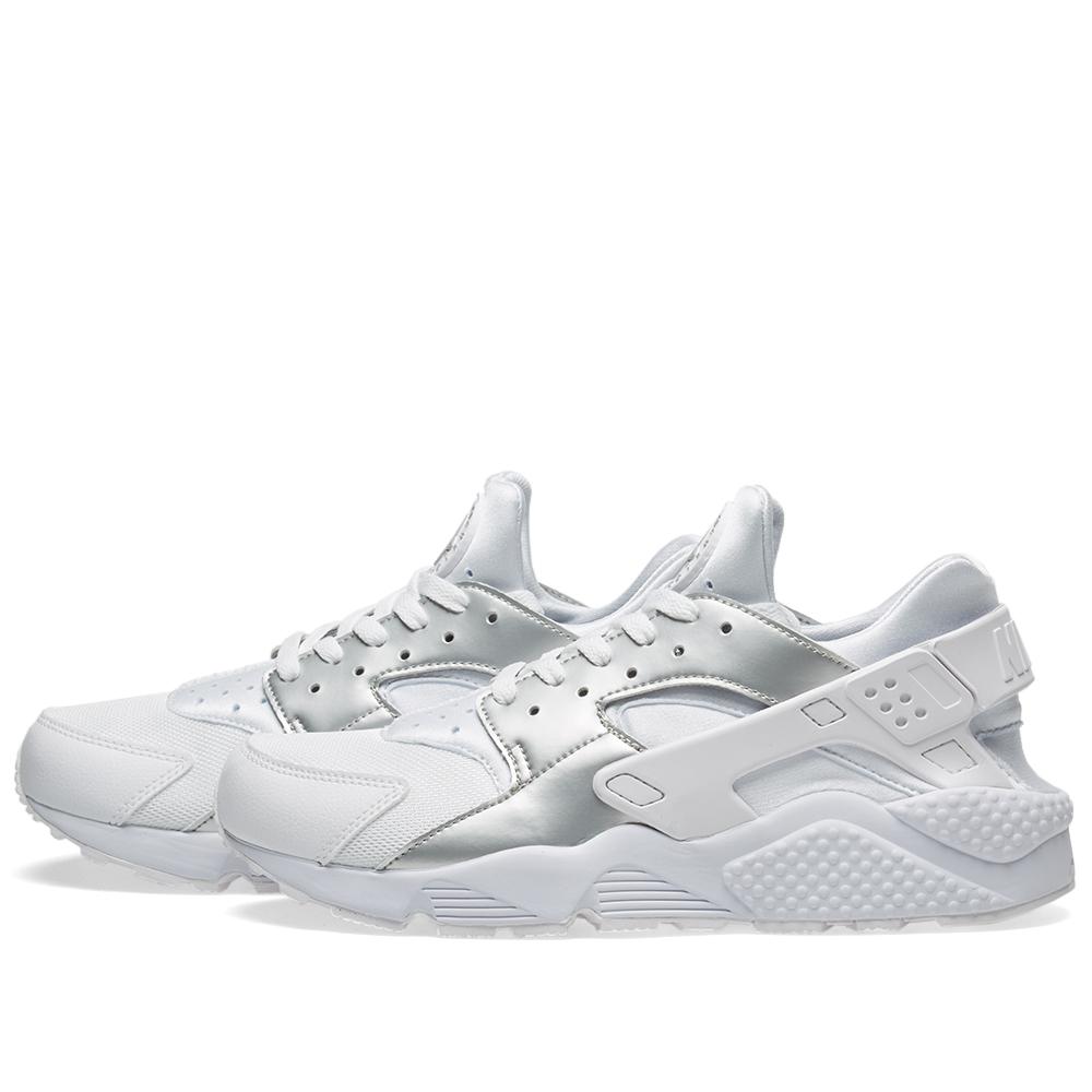 nike huarache tan and white