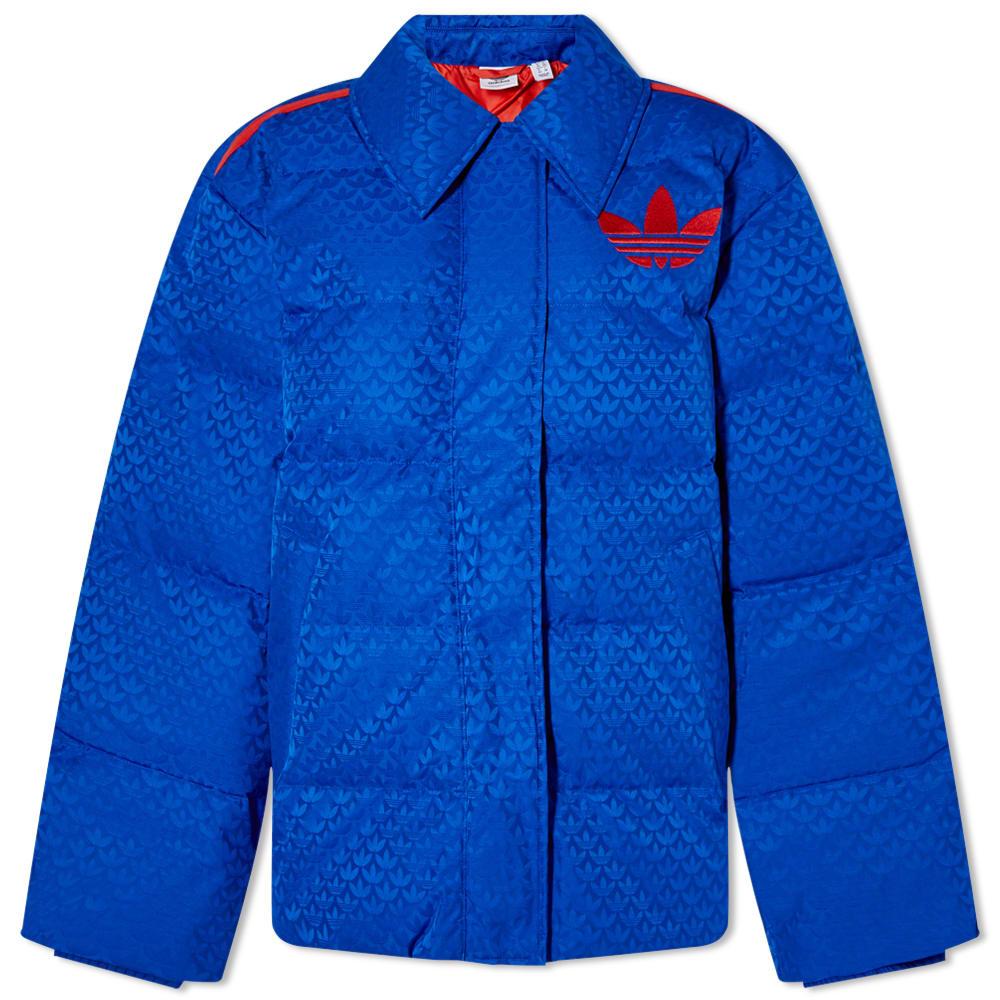 adidas Adicolor 70s Monogram Puffer Jacket in Blue | Lyst