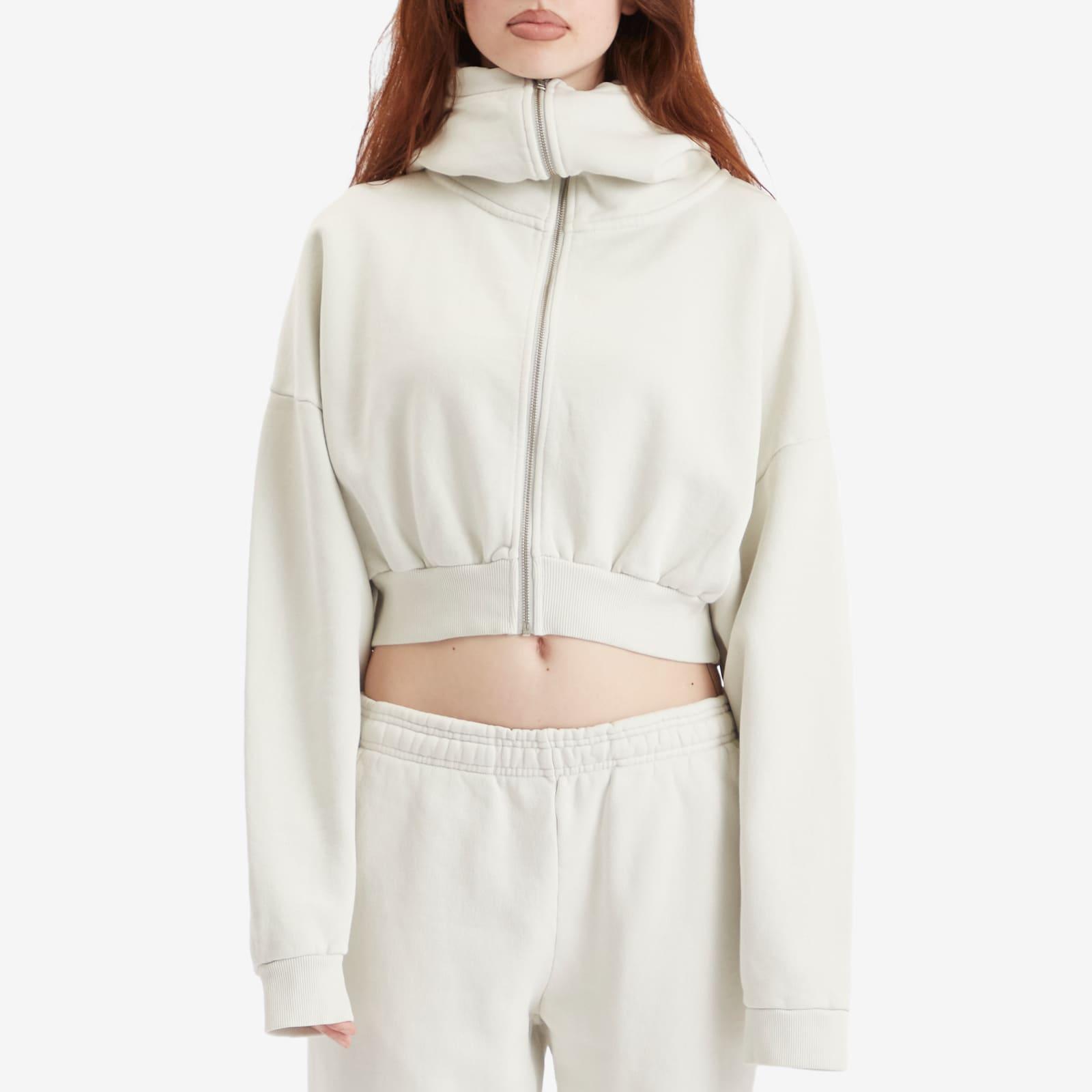 Entire studios Cropped Full Zip Hoodie in White | Lyst UK
