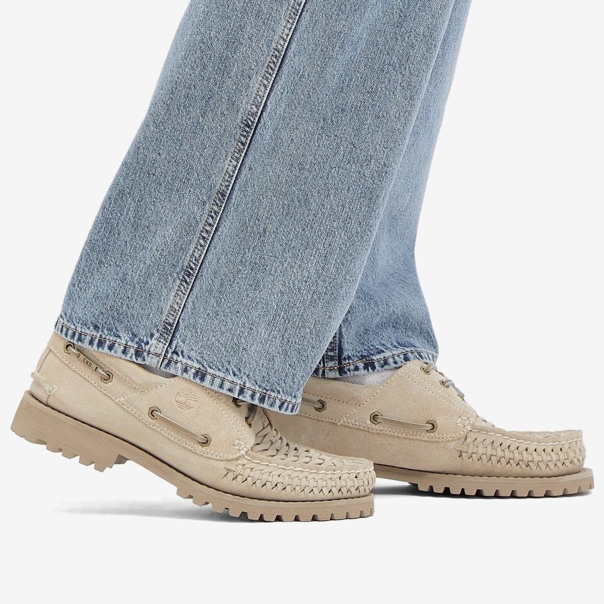 Timberland End. X Authentic 3 Eye Boat Shoe in Natural for