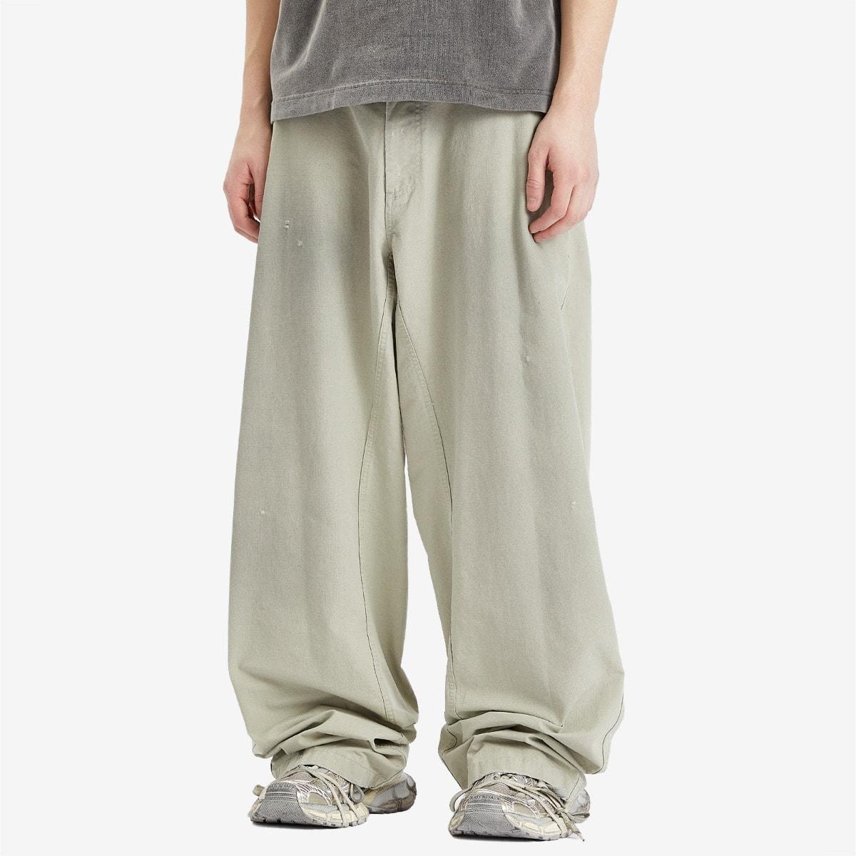 Balenciaga Cotton Ripstop Minimal Cargo Pants in Grey for Men 