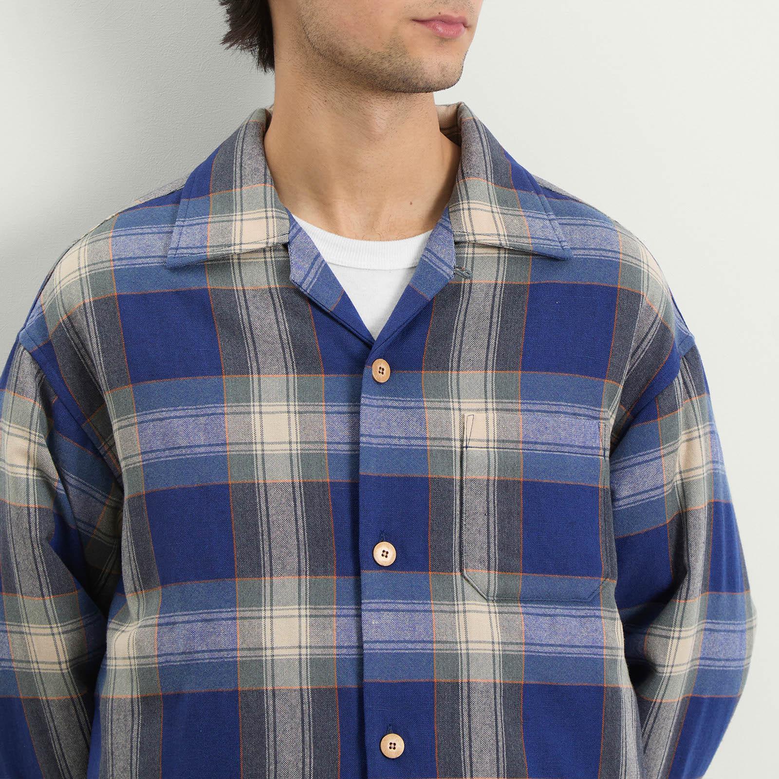 Visvim Keesey Check Down Shirt Jacket in Blue for Men | Lyst