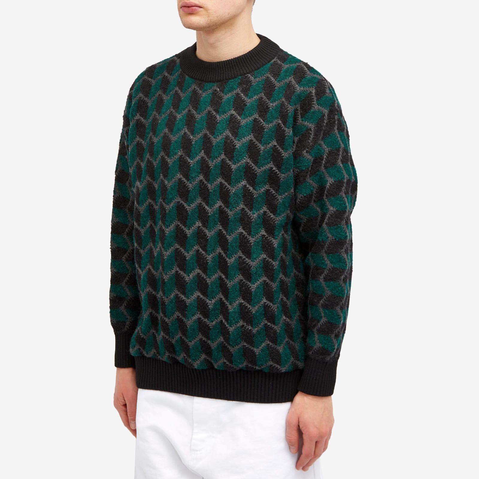 POLAR SKATE Zig Zag Crew Knit in Green for Men | Lyst Australia