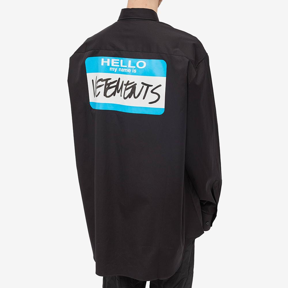 Vetements My Name Is Shirt in Black for Men | Lyst