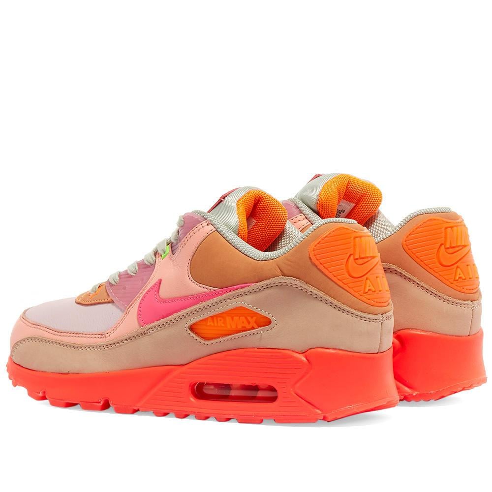 Nike Pink And Air Max 90 Sneakers With Layered Design And Integrated Air Technology. Lyst