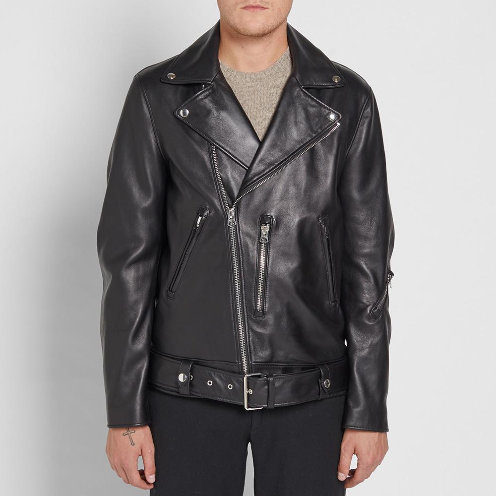 Acne Studios Nate Clean Leather Jacket in Black for Men Lyst