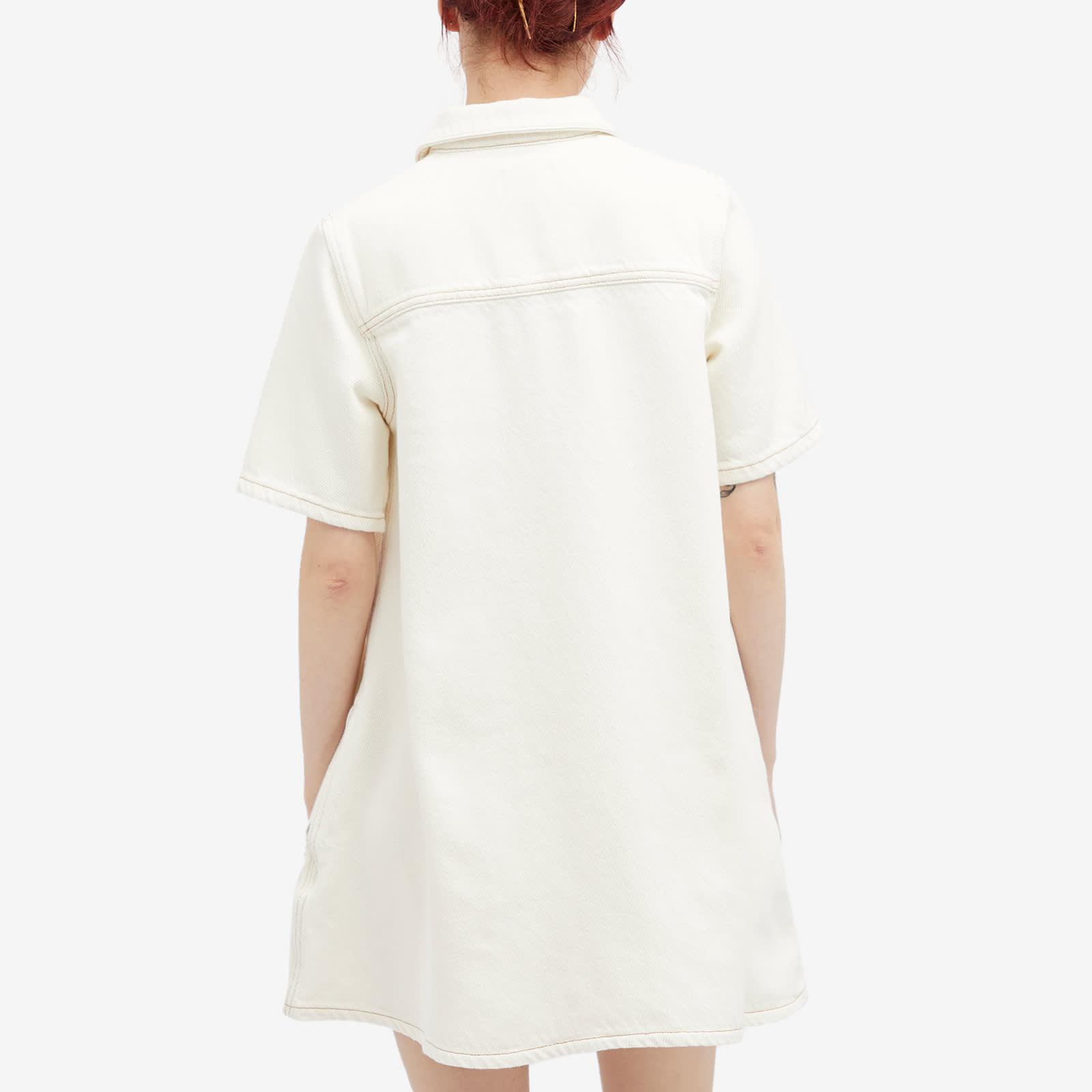 ganni white denim dress Ganni Denim Maxi Skirt - White
