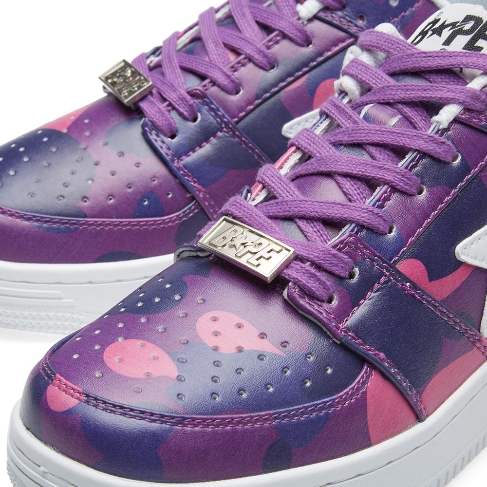 purple bape shoes