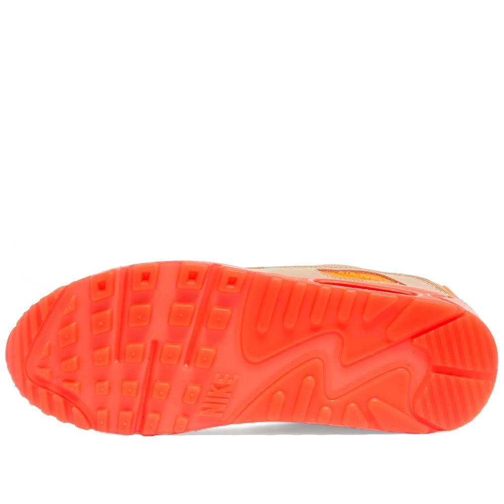 Nike Pink And Orange Air Max 90 Sneakers With Layered Design And