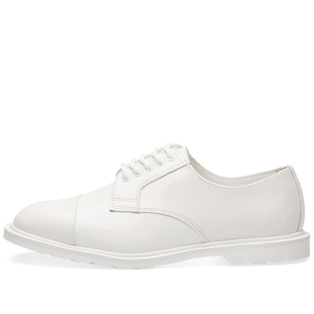 Gosha Rubchinskiy Leather X Dr Martens Derby Shoe in White