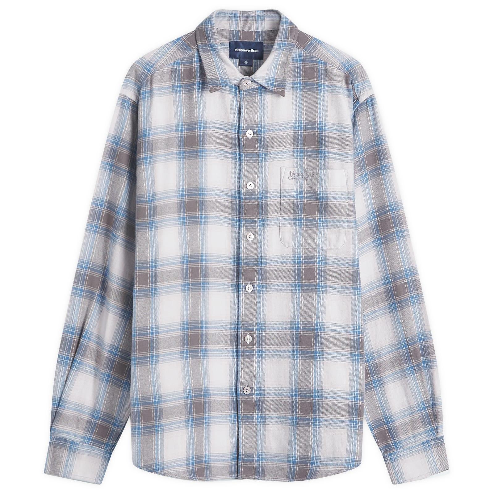 thisisneverthat Shadow Plaid Flannel Shirt in Blue for Men | Lyst