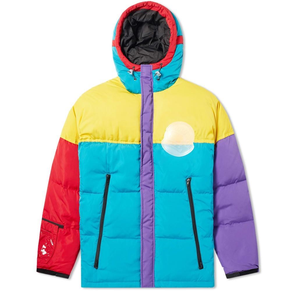 multi color puffer jacket