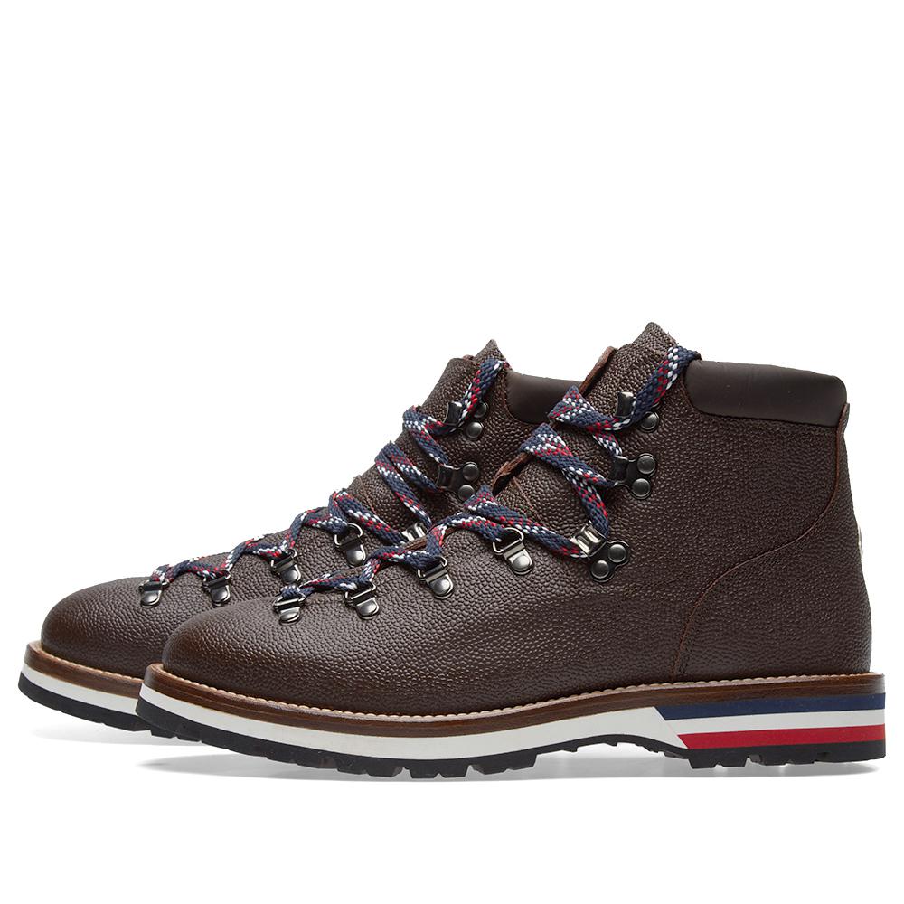 Moncler Leather Peak Mountain Boot in Brown for Men - Lyst