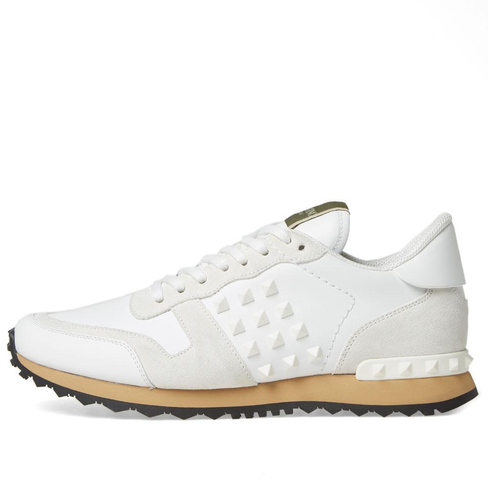 best selling size 7 no sale tax Valentino Leather Rockrunner Sneaker in White for Men - Lyst best selling size 7 no sale tax Valentino Leather Rockrunner Sneaker in White for Men - Lyst