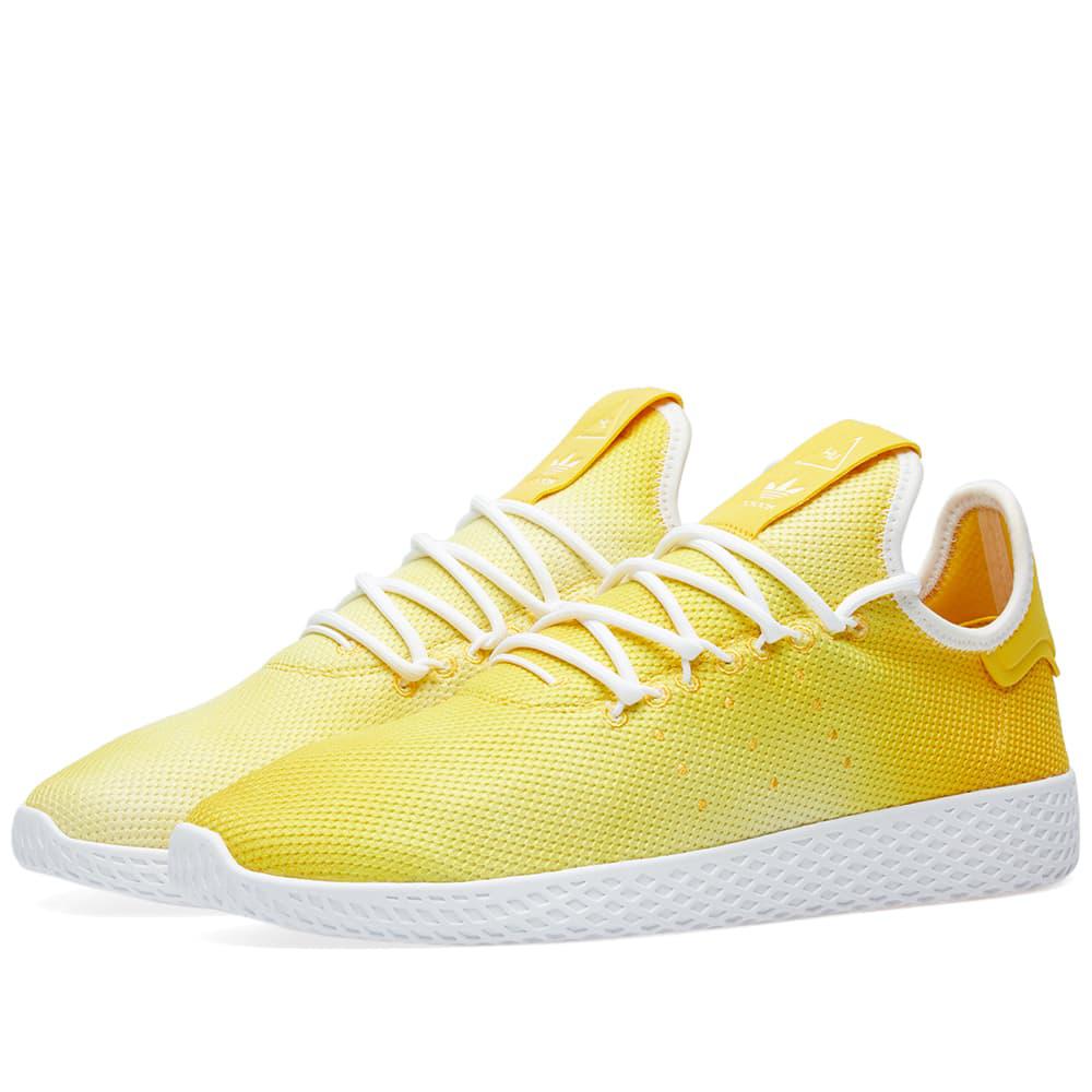 adidas Pharrell Williams X Holi Yellow Cotton Knit Pw Tennis Hu Sneakers  for Men - Lyst