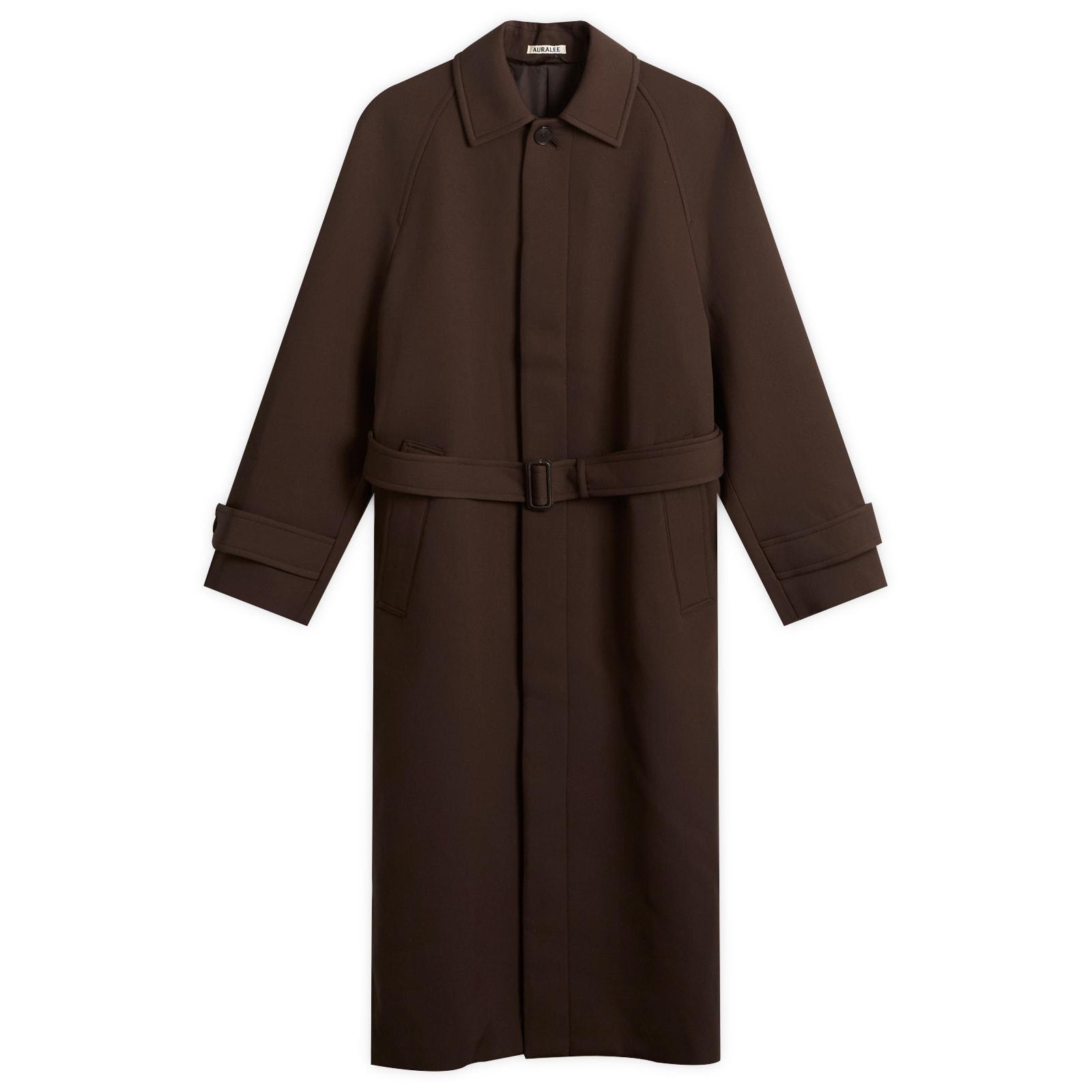 AURALEE Twisted Double Cloth Coat in Brown | Lyst