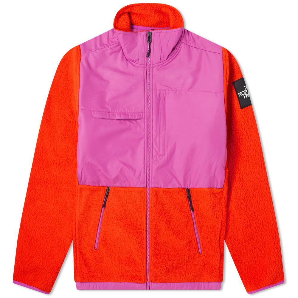 north face denali fleece red