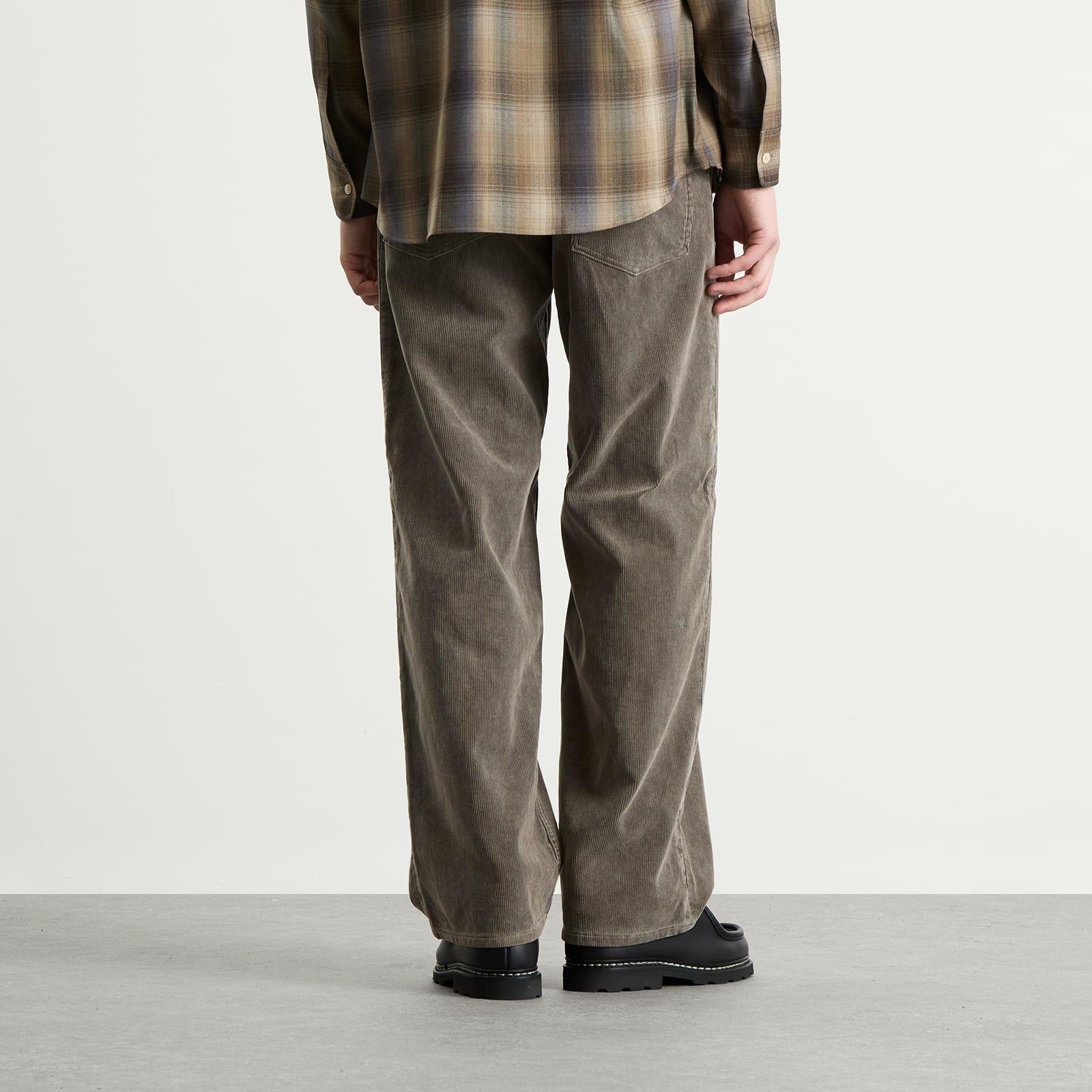 AURALEE Pigment Dyed Finx Corduroy 5P Pants in Grey for Men | Lyst UK