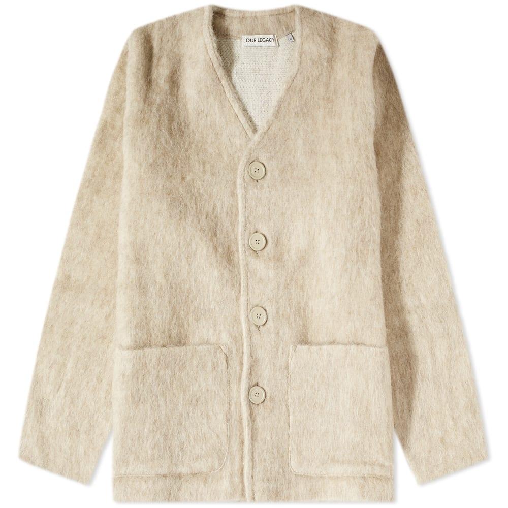 Our Legacy Mohair Cardigan in Natural for Men | Lyst