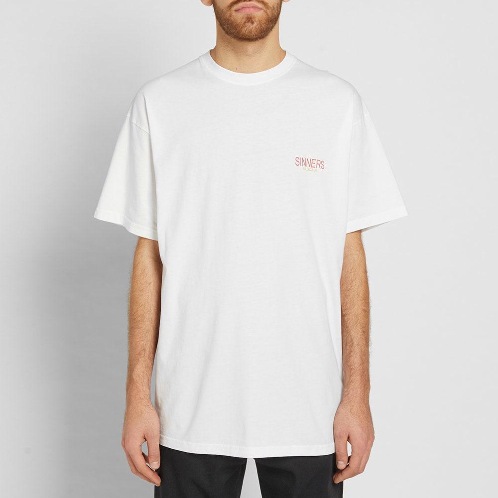 Balenciaga Cotton Sinners Print Logo Tee in White for Men ...