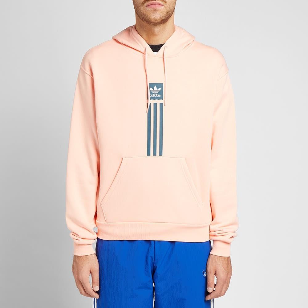 adidas Originals Fleece Solid Pillar Mens Hoodie in Pink for Men | Lyst