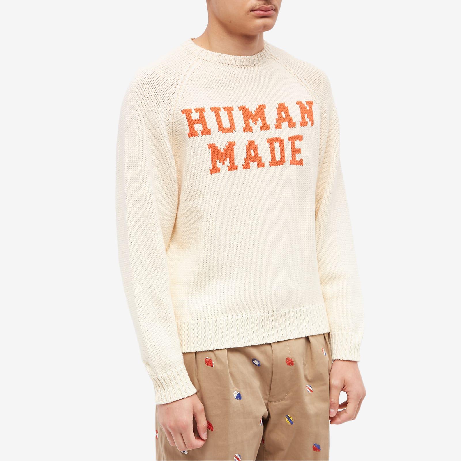 Human Made Bear Raglan Knit Sweater in White for Men | Lyst