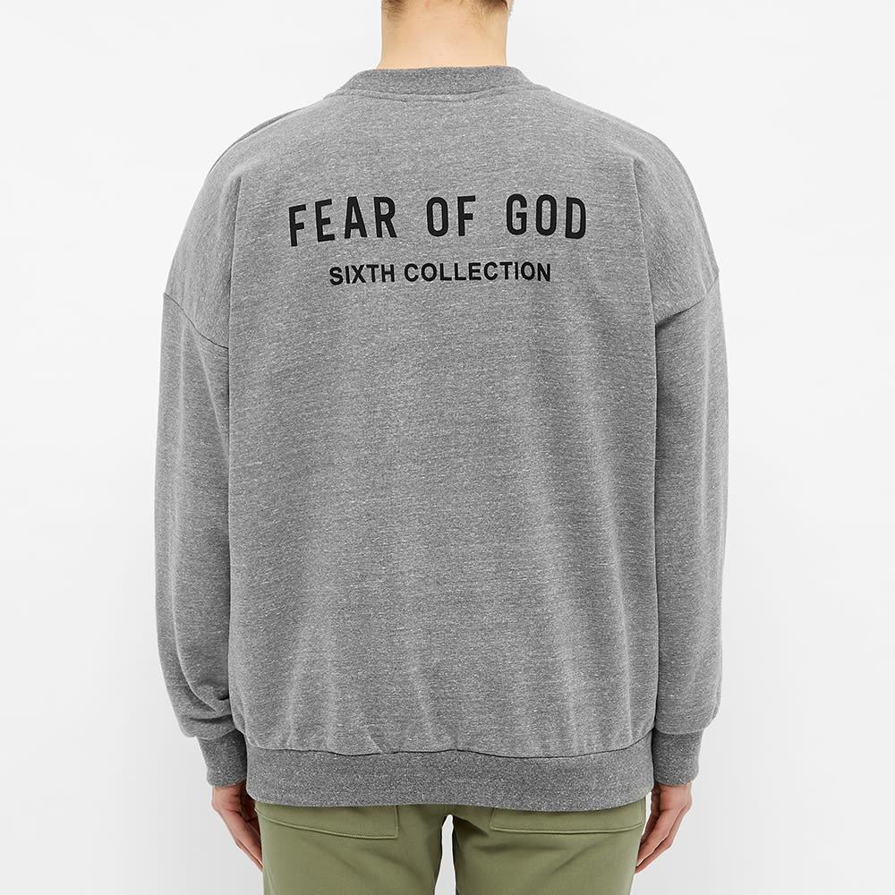 Fear Of God Cotton Back Logo Crew Sweat in Grey (Gray) for Men - Lyst