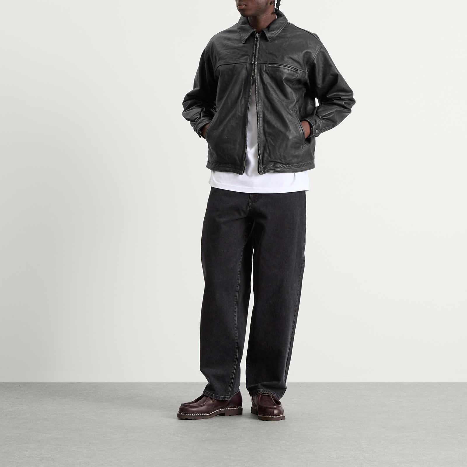 FRIZMWORKS Destroyed Cowhide Leather Jacket in Gray for Men | Lyst