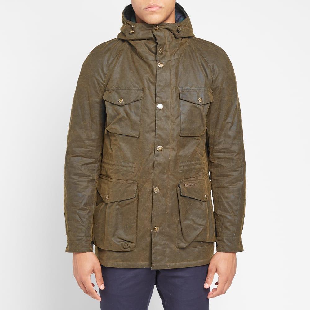 Barbour Cotton Coll Wax Jacket in Green for Men - Lyst