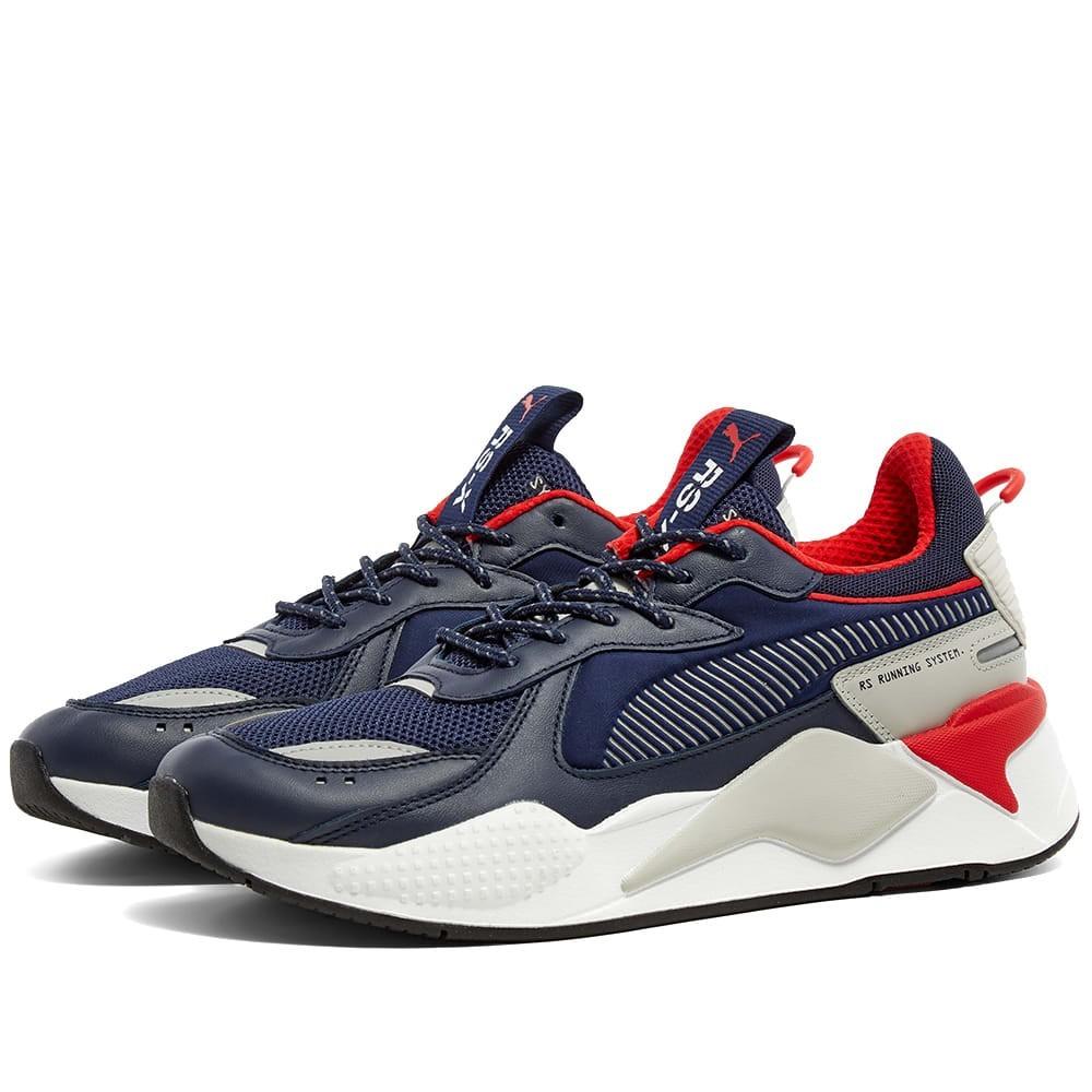 PUMA Leather Rs-x Core in Navy/Red/White (Blue) for Men - Lyst
