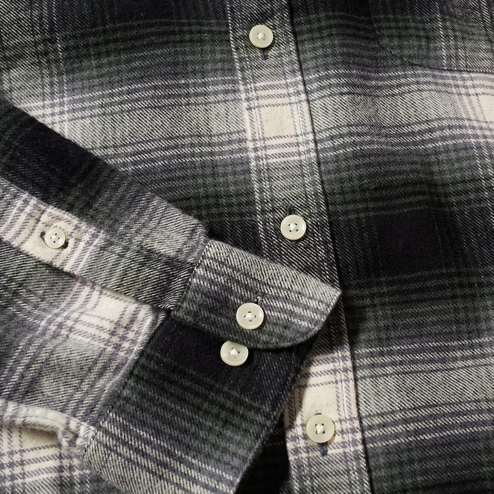 Portuguese Flannel Otriz Button Down Ombre Check Shirt in Black 