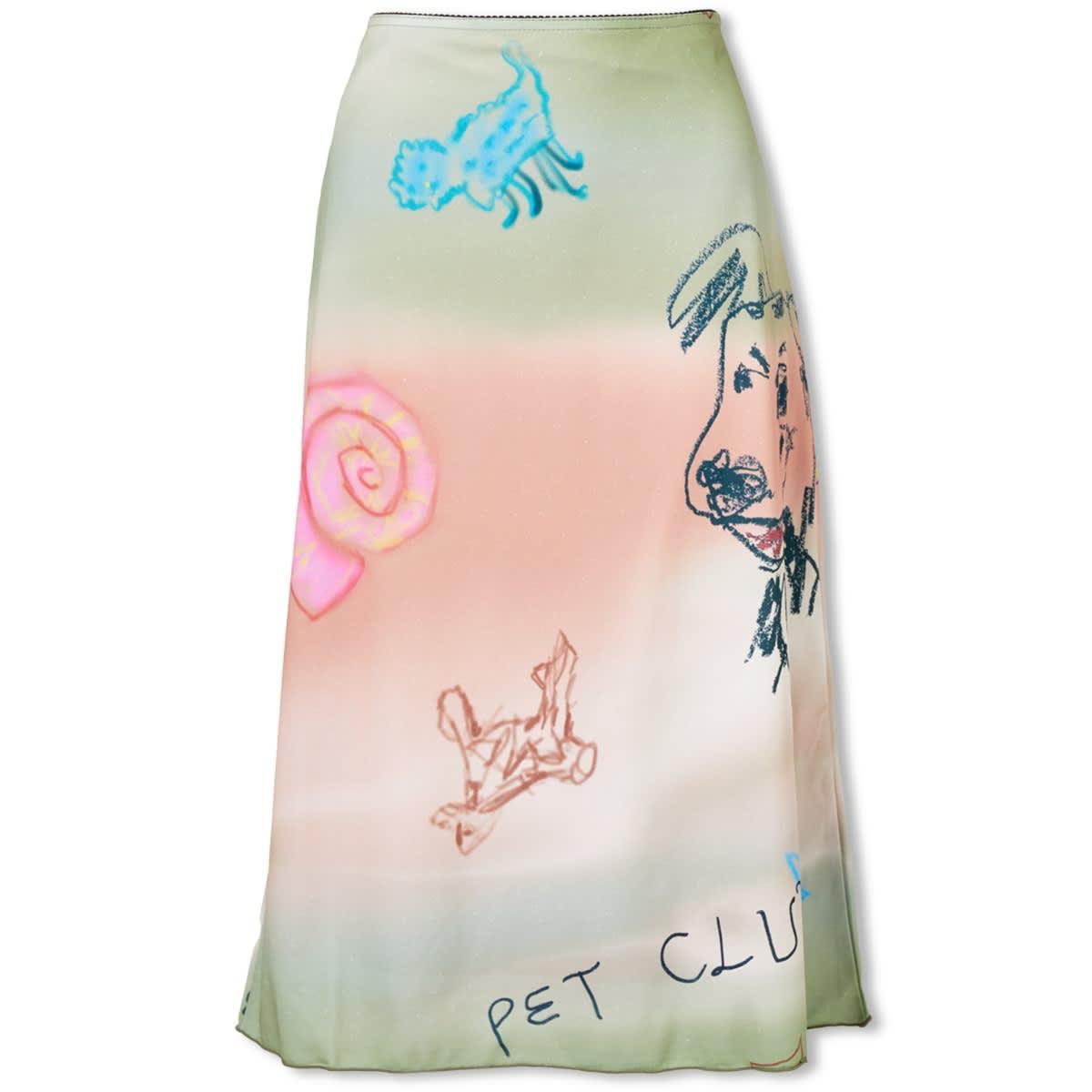 TheOpen Product Pet Drawing Midi Skirt | Lyst