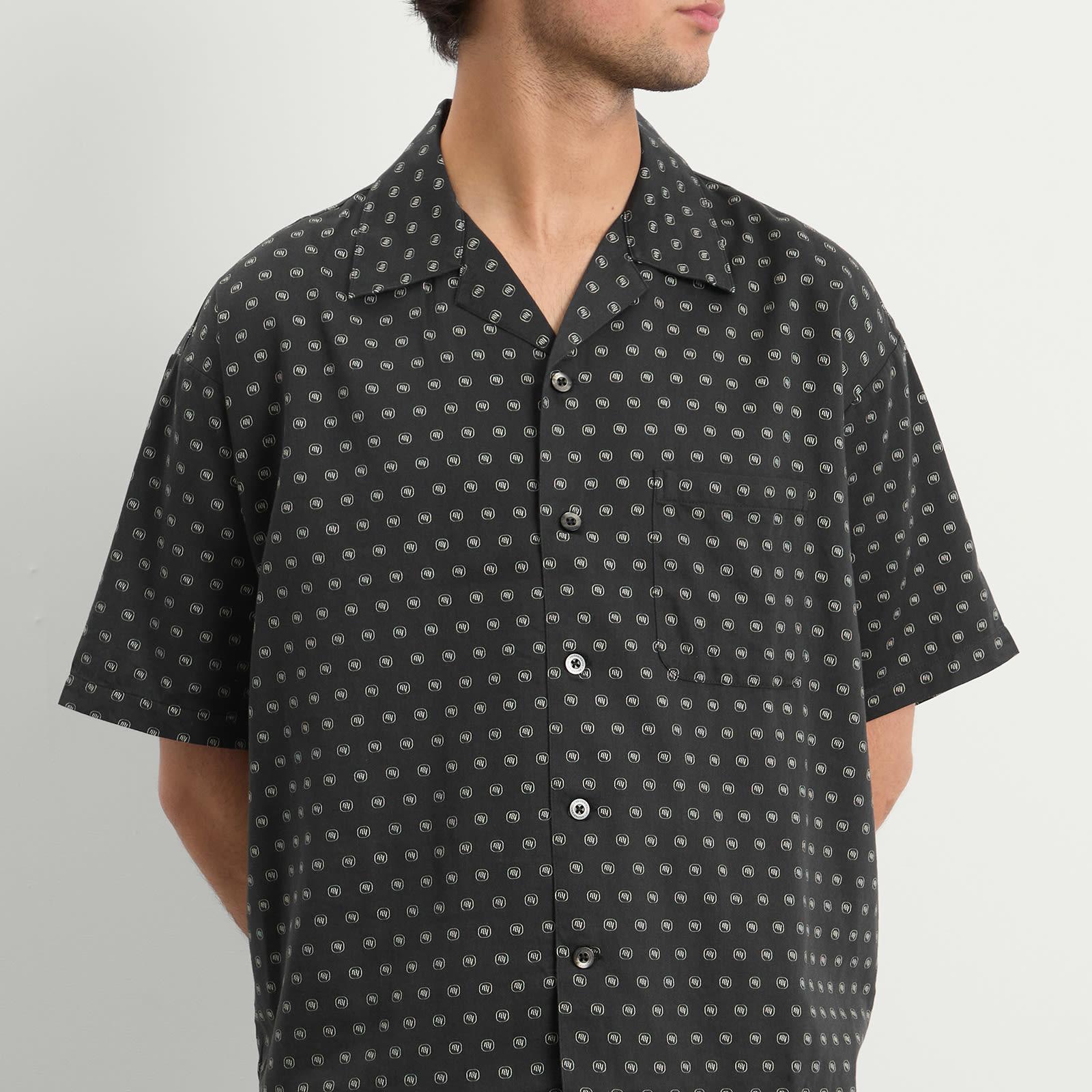 Neighborhood Monogram Pattern Hawaiian Shirt in Black for Men | Lyst