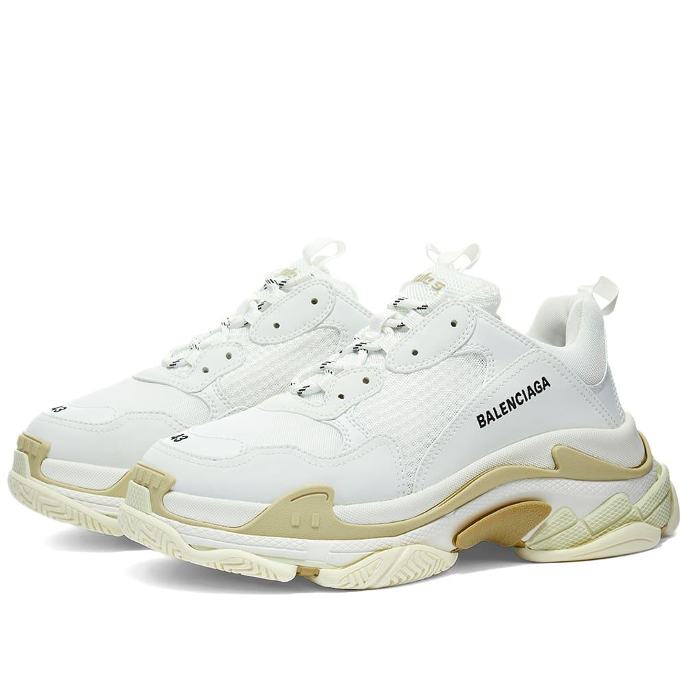 Balenciaga Triple S Sneakers In Mesh And Leather in White - Save 70% - Lyst