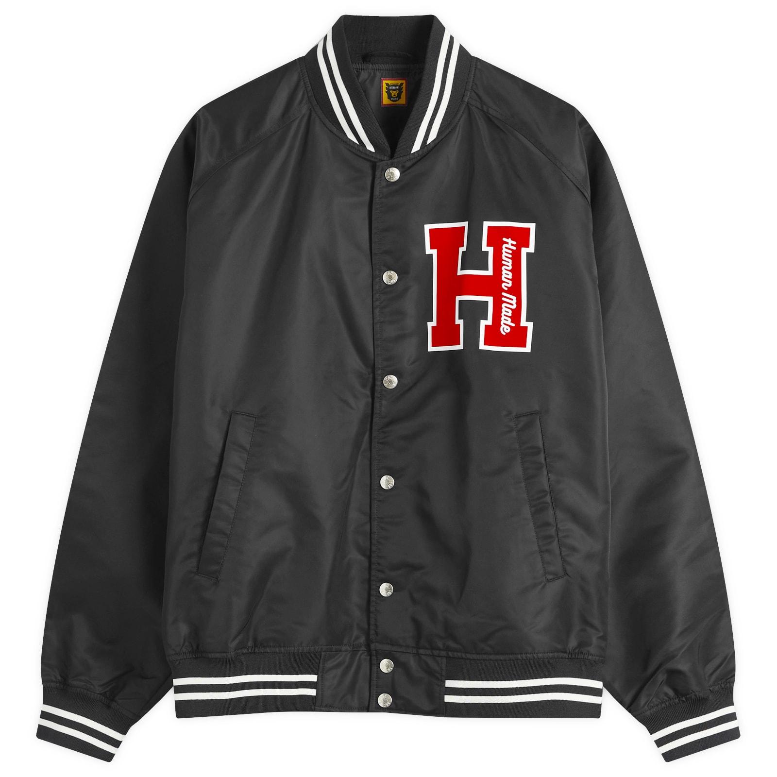 Human Made Glossy Nylon Stadium Jacket in Black for Men | Lyst Human Made Glossy Nylon Stadium Jacket in Black for Men | Lyst