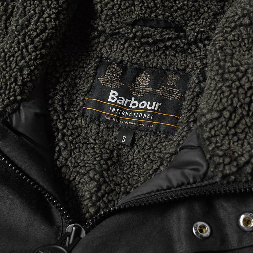 Barbour Fleece International Kevlar Wax Jacket in Black for Men - Lyst