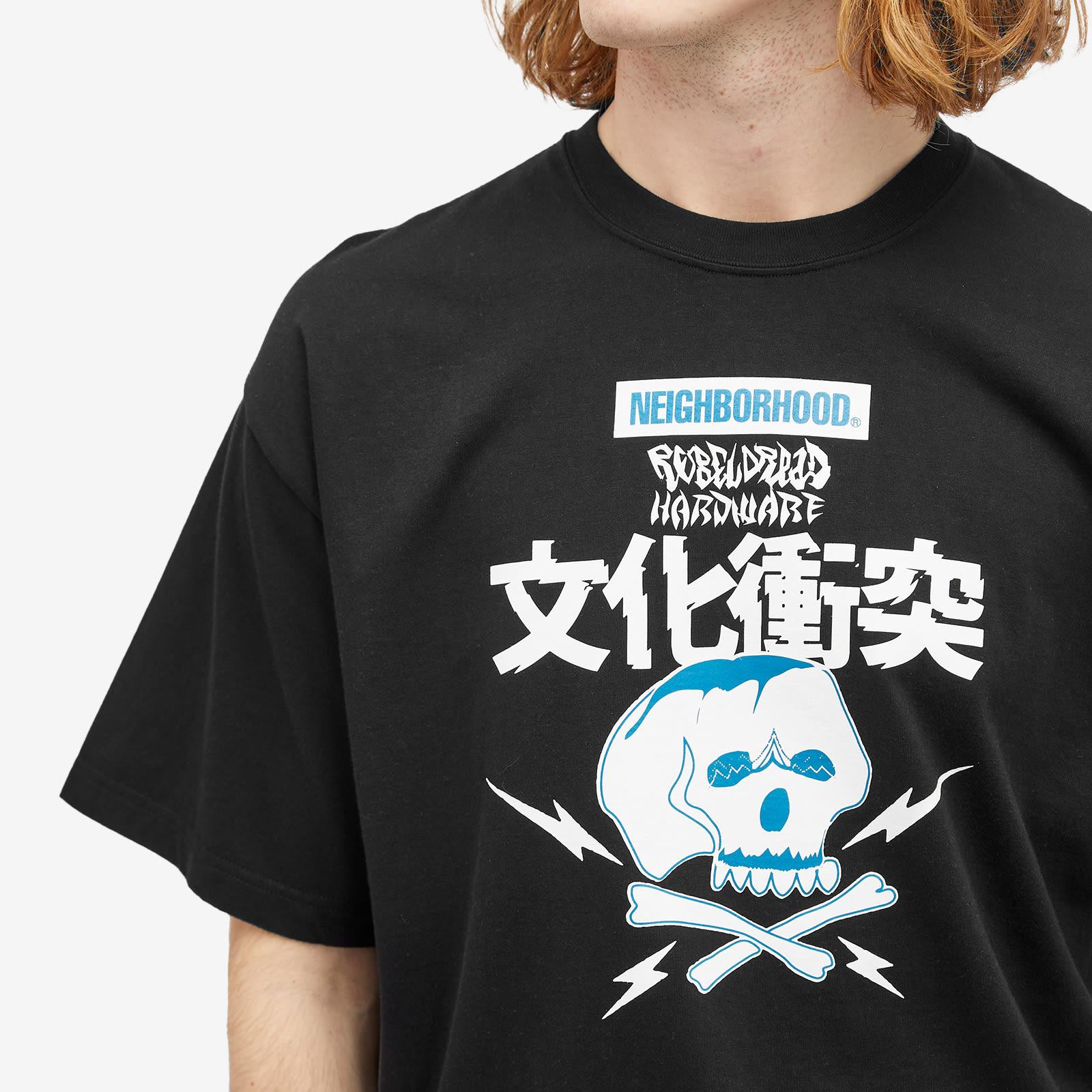 Neighborhood X Rebel Dread Hardware T-Shirt 3 in Black for