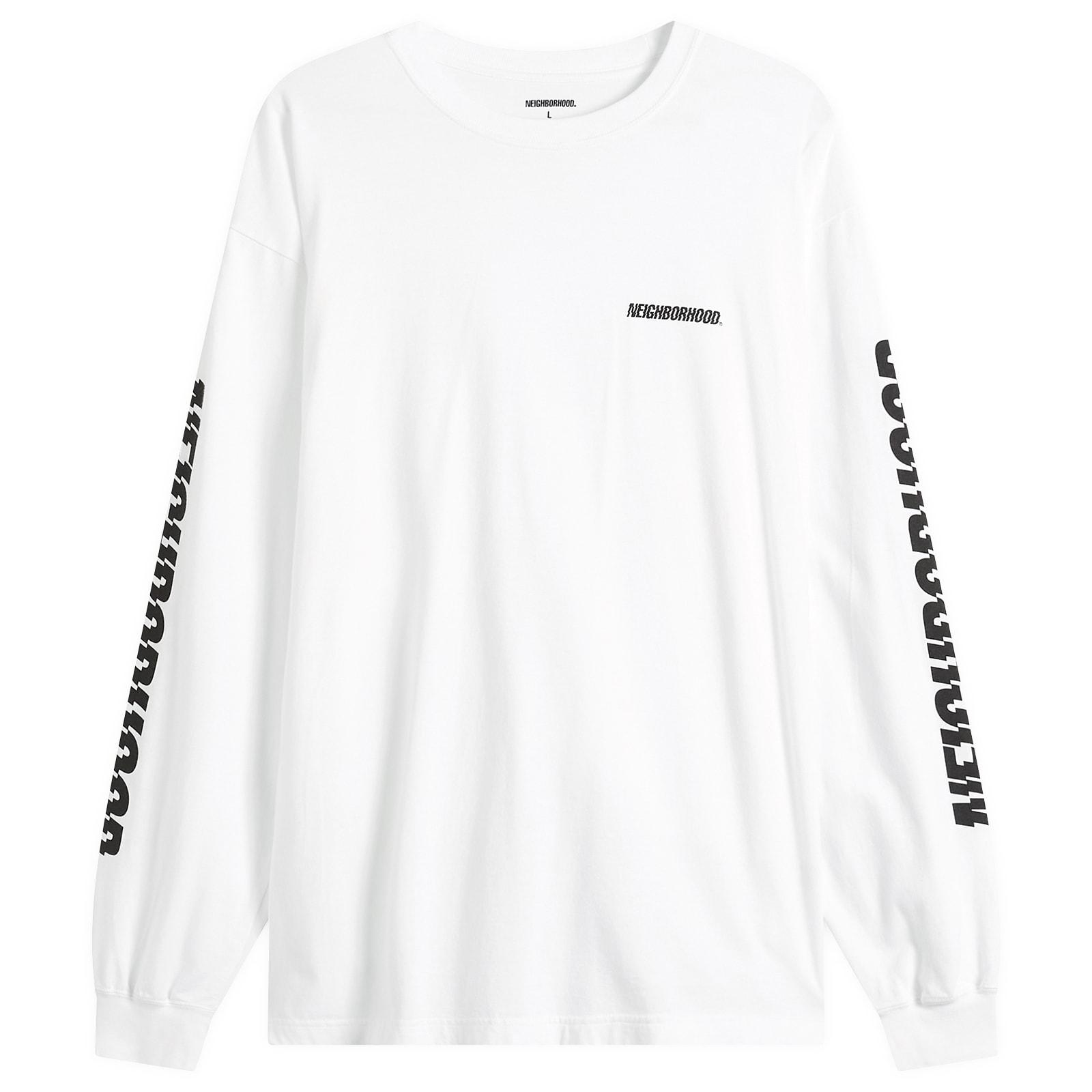 Neighborhood LS-1 Distorted Logo ロンT Neighborhood Ls-1 Distorted Logo Long Sleeve T-Shirt in White for