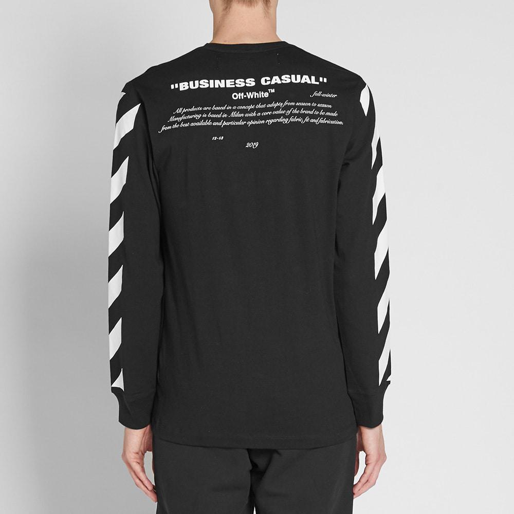 Off-White c/o Virgil Abloh Cotton Black Diagonal Bernini Long Sleeve T-shirt  for Men | Lyst