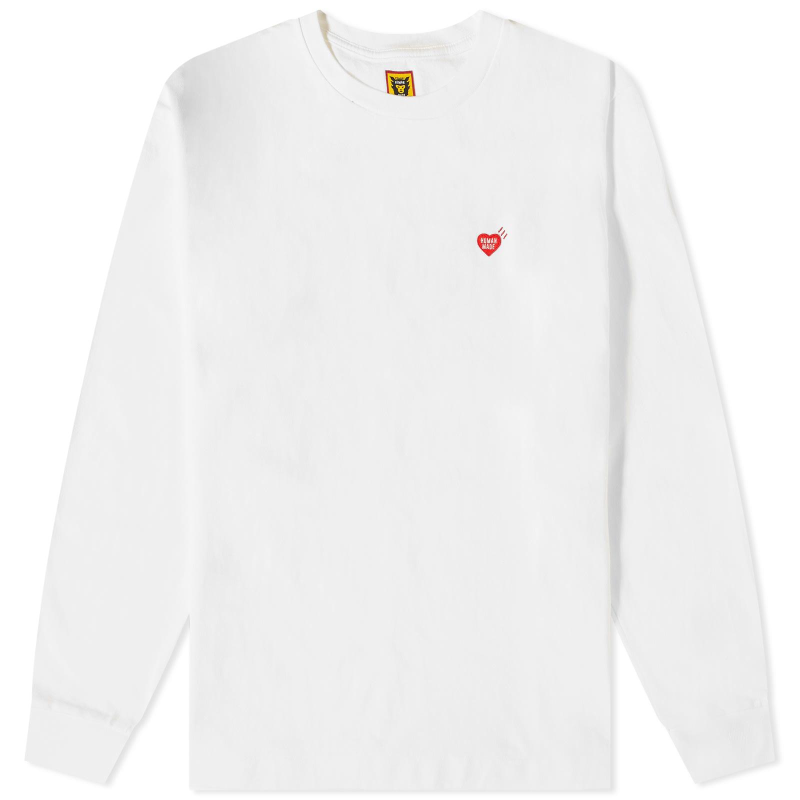 Human Made Long Sleeve Double Heart T shirt in White for Men