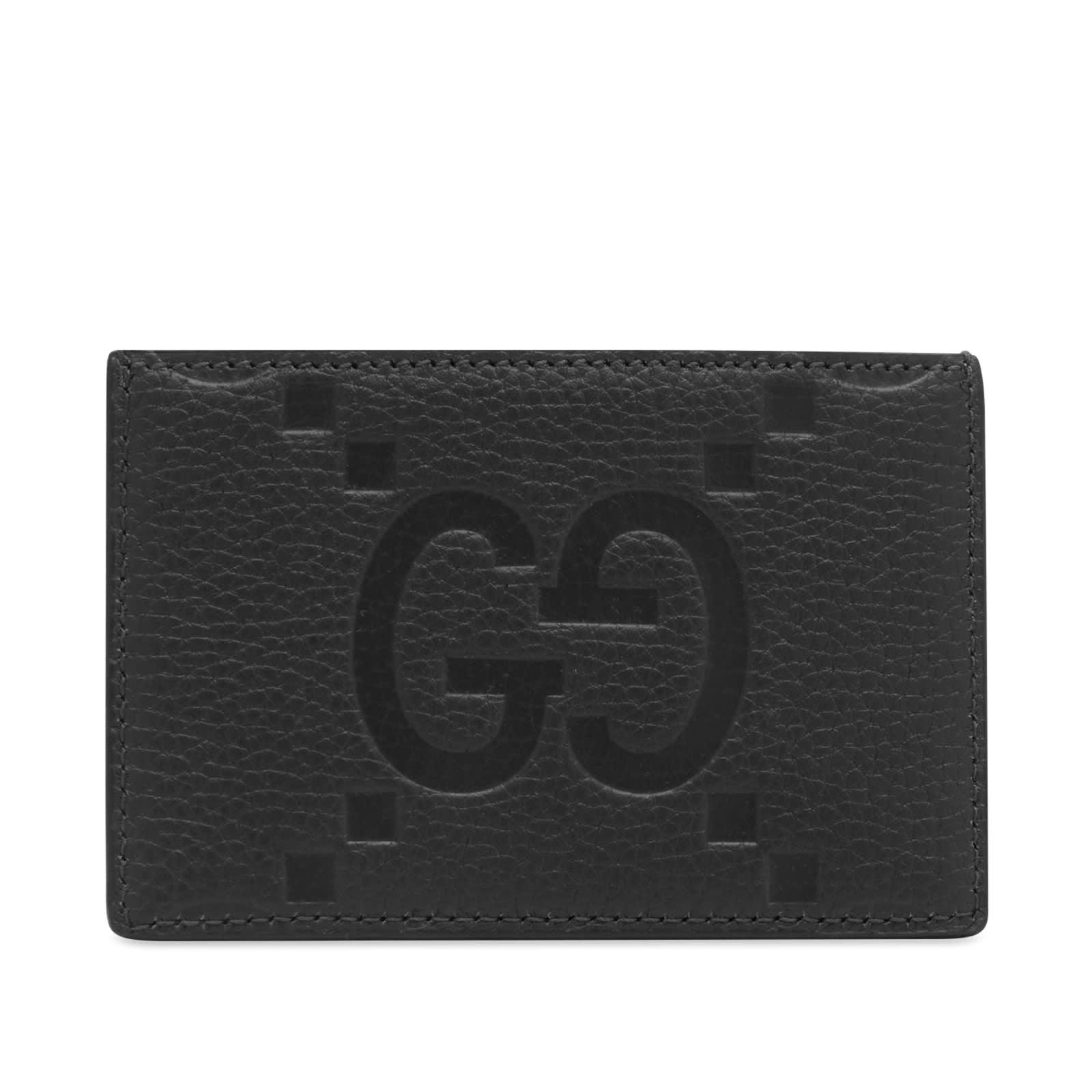 GUCCI ドリアン GG シボ革 カードケース 近代 ブラック Gucci Gg Jumbo Leather Int 866 Card Case in Black for Men | Lyst