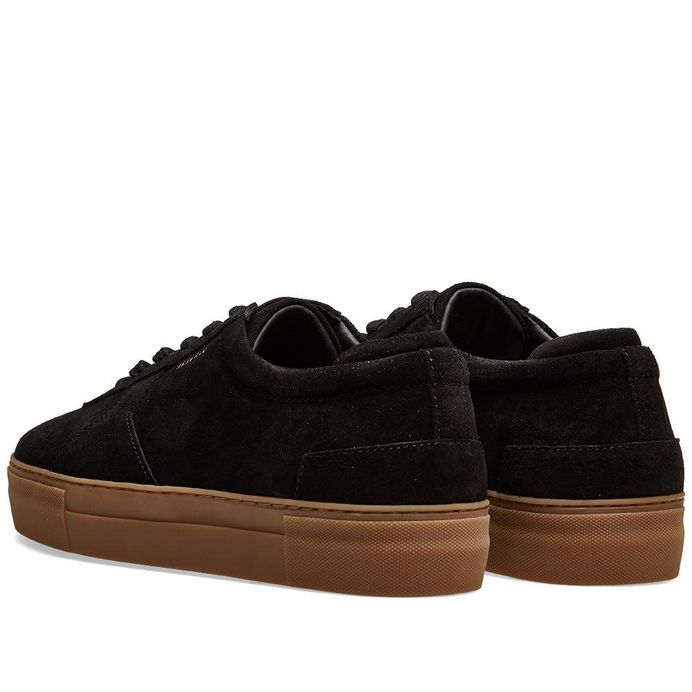 axel arigato platform sneaker black suede