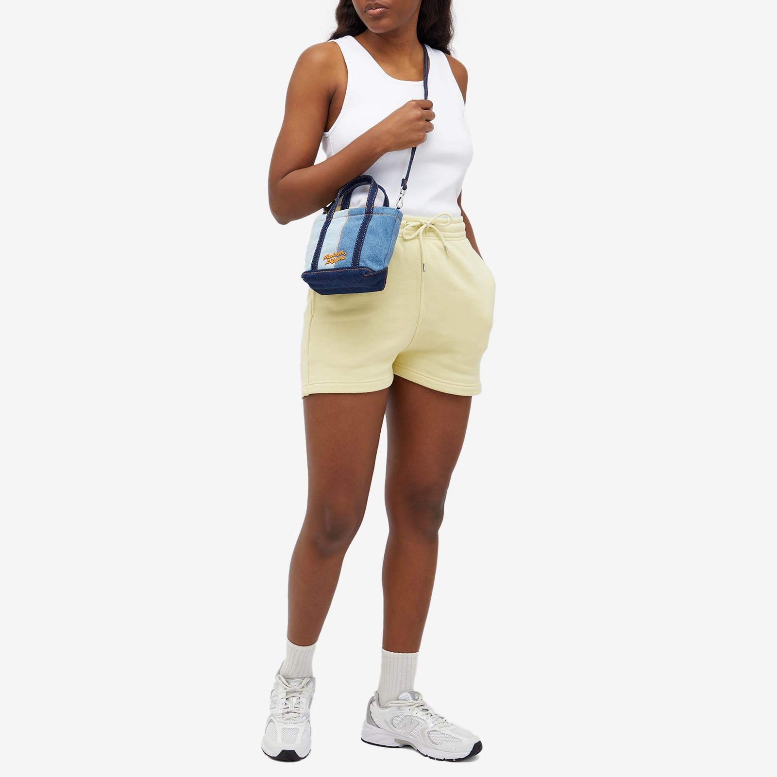 Maison Kitsuné Fox Head Mini Denim Tote Bag in Blue | Lyst