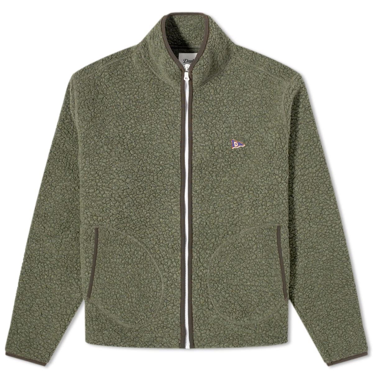 Drake's Coats & Jackets  Green Boucle Wool Zip Fleece Jacket - Mens •  Haasparihaas