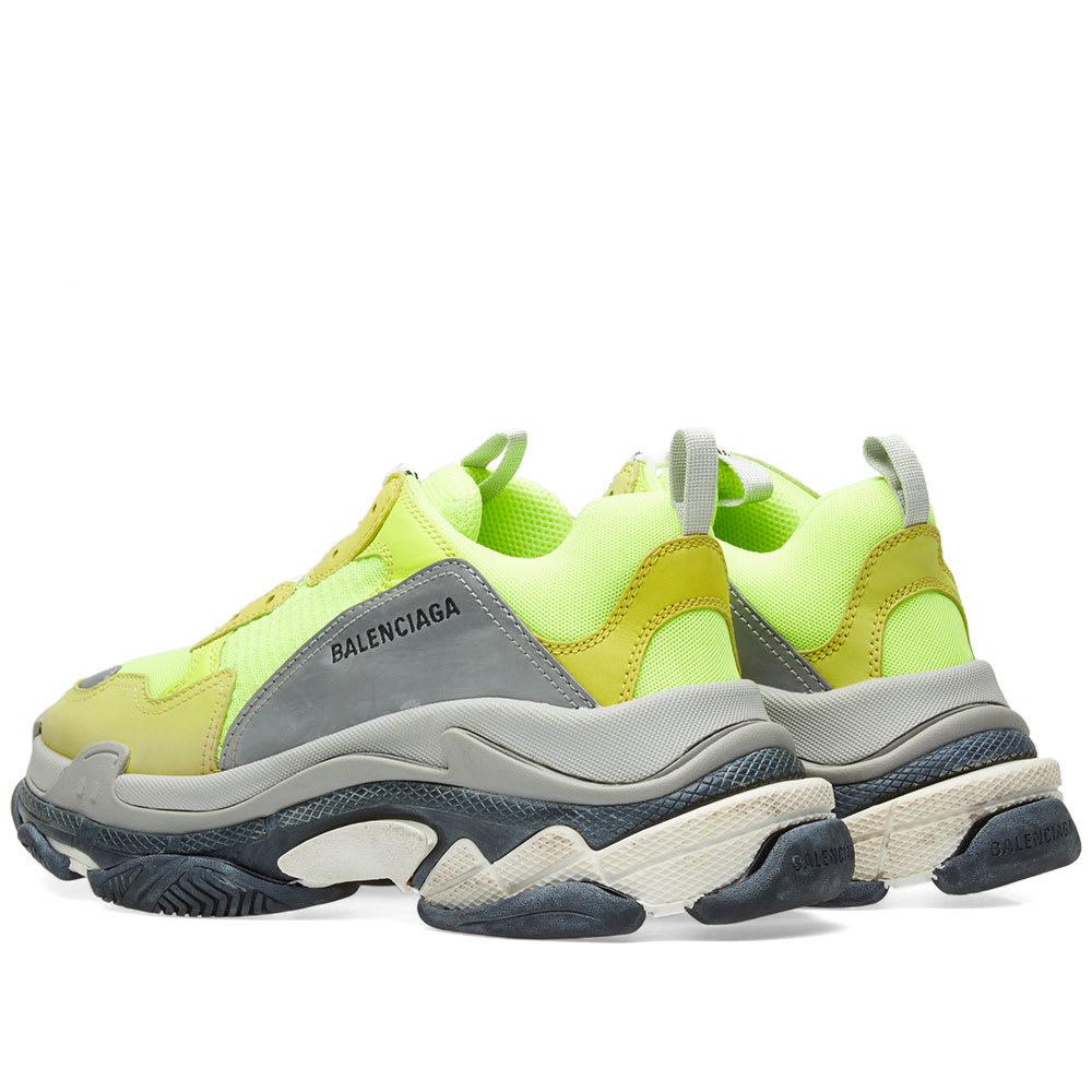 Neon yellow triple s cheap