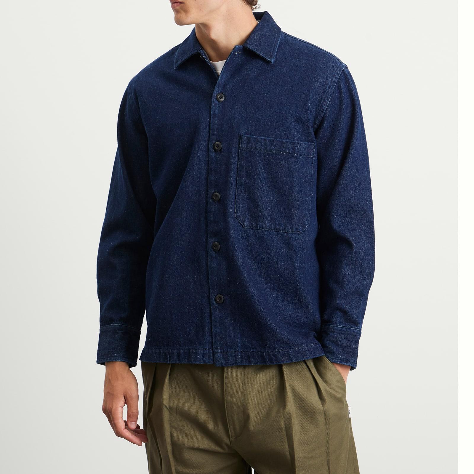 トップス Fatigue Shirt - Denim Twill Shirting Universal Works Denim Fatigue Overshirt in Blue for Men | Lyst UK