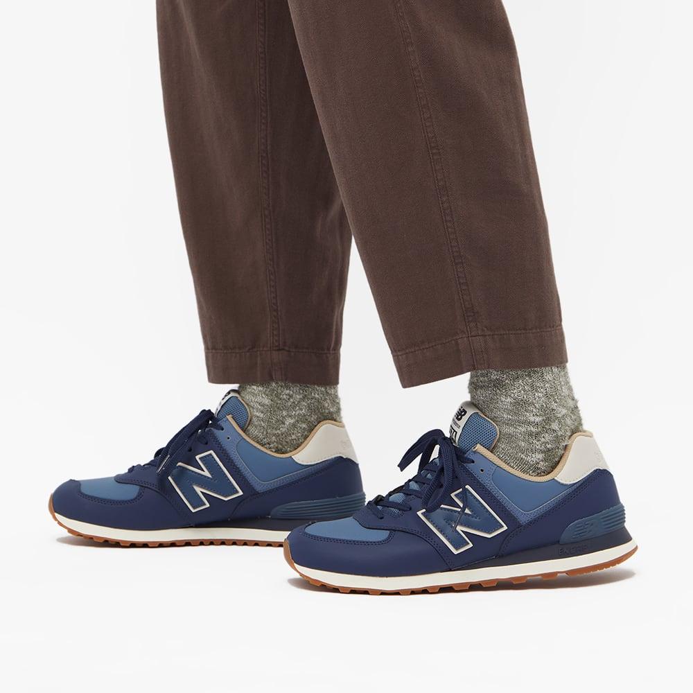 New Balance U574vs2 Vegan Leather Sneakers in Navy (Blue) for Men | Lyst